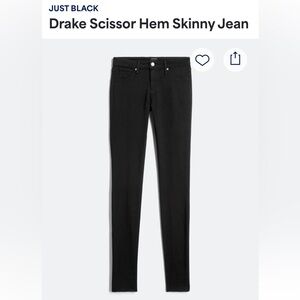 Black Skinny Jeans with Scissor Hem